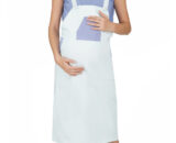 Buy Ice Blue Denim Knee Length Maternity Dungaree & Nursing Top