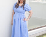 Buy Blue Maternity and Feeding Knee Length Dress Online